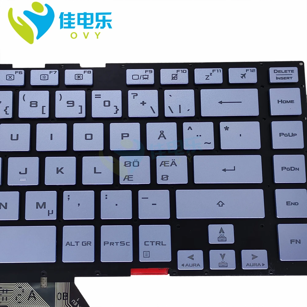 Teclado para Asus Noruega Laptops Zephyrus Ga502 iu Ga502du Ga502iv Gaming Portátil Teclados Cor Backlight 0kn1 971nd21 Rgb Rog - Imagem 2