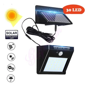

30 led solar light detachable panel waterproof IP65 outdoor lamp for garden yard door lawn patio lantern Split type solar lamp