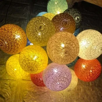 

LED cotton ball string outdoor garland lights holiday wedding Christmas party bedroom fairy lights ins with the same paragraph