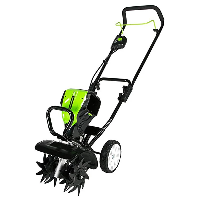 

GREENWORKS 82V 10" Hand Push Power Tiller/Cultivator Rotary Cropper Small Farm Machinery Walking Cultivator Battery Not Included