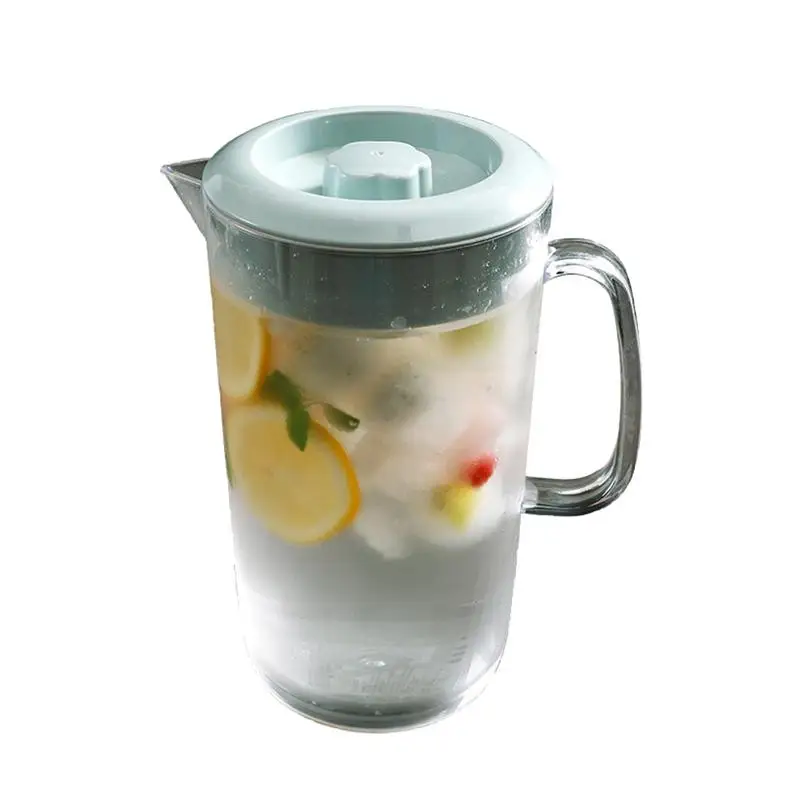 

1.9L Large Capacity Teapot Beverage Heat Resistant Water Kettle Household Water Storage Pitcher with Filter(Sky-blue)