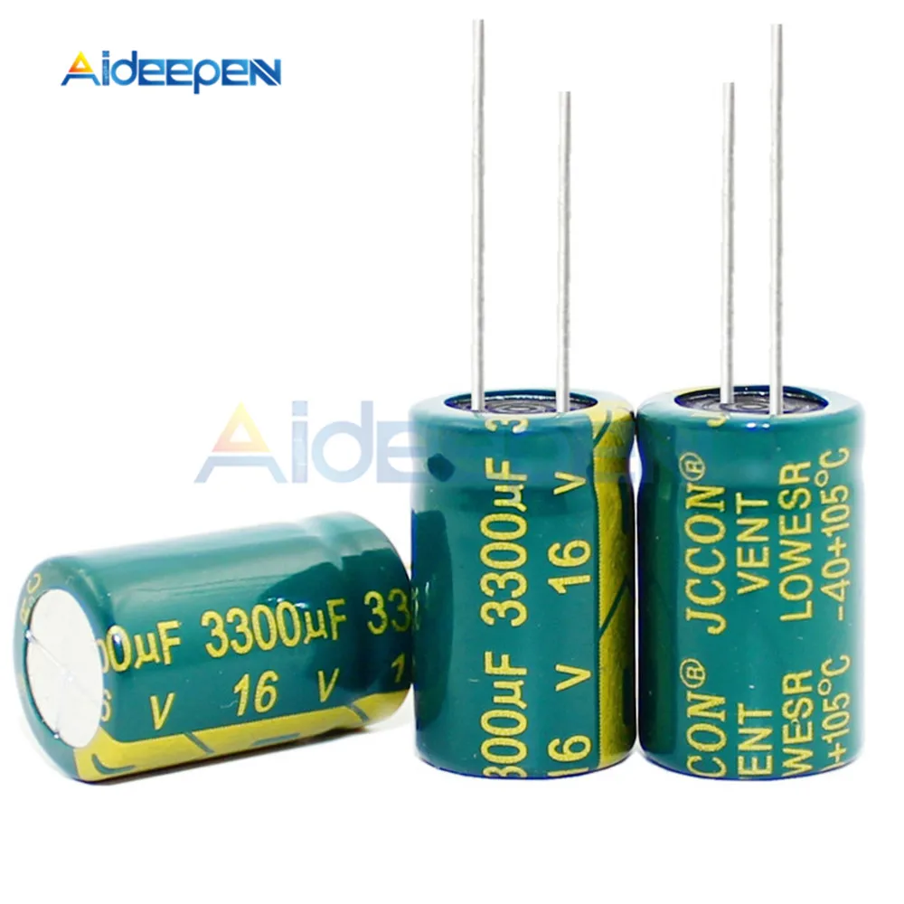 5PCS 16V 3300 мкФ 13*21 мм Алюминий электролитический конденсатор с алюминиевой крышкой, 13x21 мм