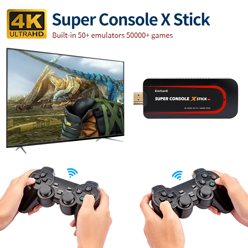 Игровая консоль в стиле ретро, с поддержкой Wi-Fi, Full HD TV Box, 50000 + игр