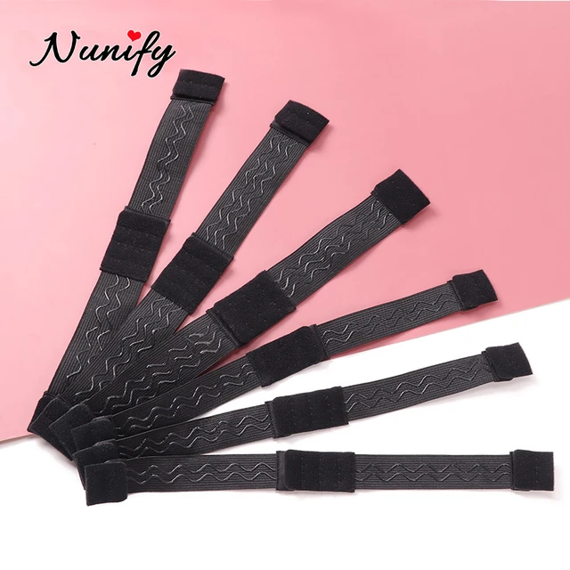 5 Pieces Black Adjustable Elastic Band Straps with Hooks for Making Closure  