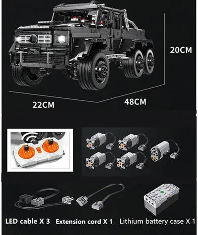 3300 шт. Technic внедорожники MOC G63AMG 6X6 LAND CRUISER набор модельных скоростных внедорожников кирпичи гоночные машины строительные блоки игрушки - Цвет: RC car