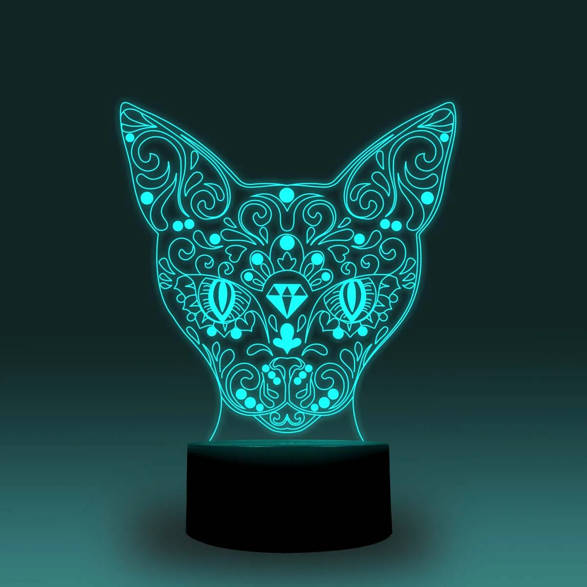 NiteApps 3D череп с Hearcover ночник настольная иллюзия Лампа подарок на день рождения приложение/сенсорное управление