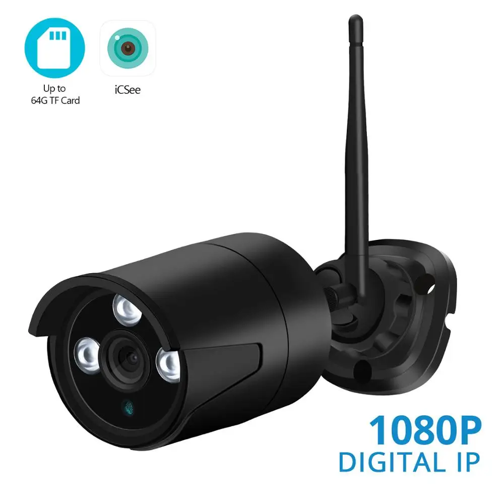 

BESDER 1080P IP Camera Wifi IR Night Vision SD Card Wireless Camera 2MP Audio Record Bullet Onvif CCTV Outdoor Video Surveillanc