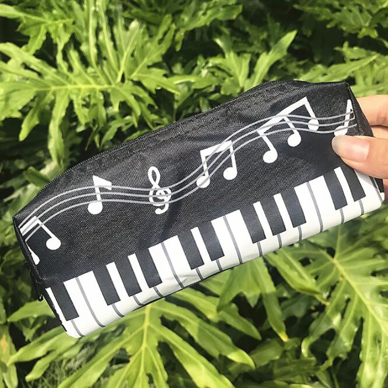 Creative Pencil Case Music Notes Piano Keyboard Creativity Large Capacity Pen Bags Office | Дом и сад