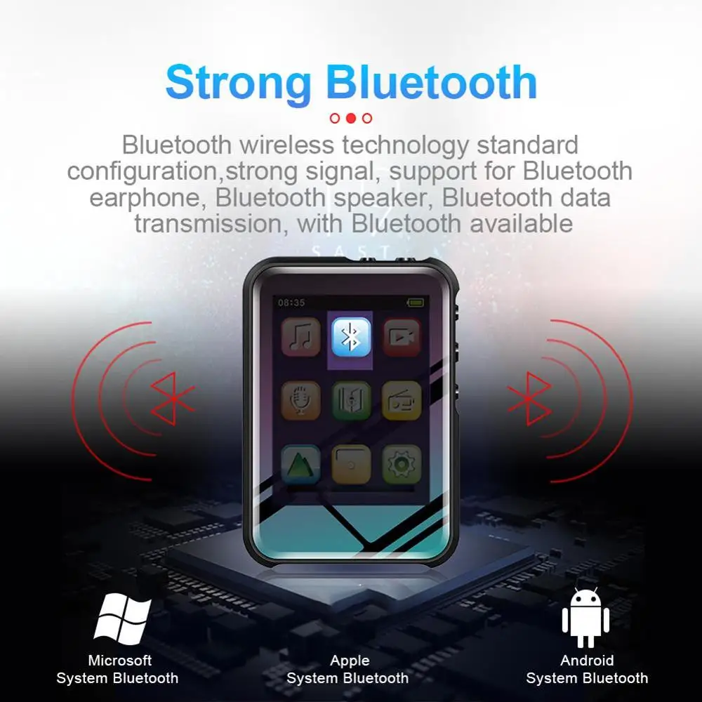 Мини диктофон MP4 плеер 2,4 дюймов lcd полный экран Bluetooth музыкальный плеер стерео портативный тонкий MP3 MP4 плеер