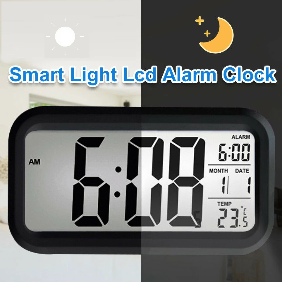 LCD Цифровые часы Батарея работает Повтор электронный будильники для детей подарок светодиодный Подсветка свет Управление