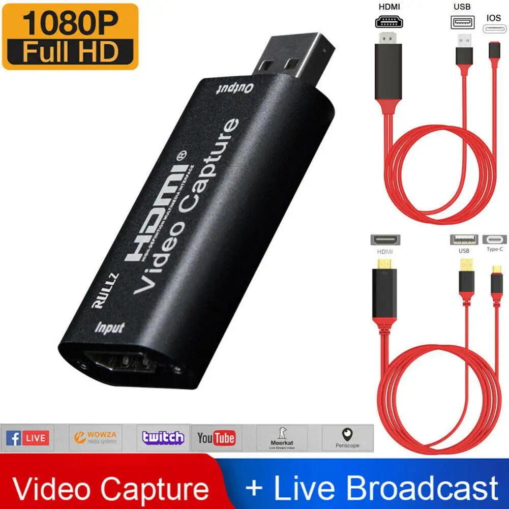 Мини карта видеозахвата USB 2 0 HDMI захват видео Захват телефона игровая камера