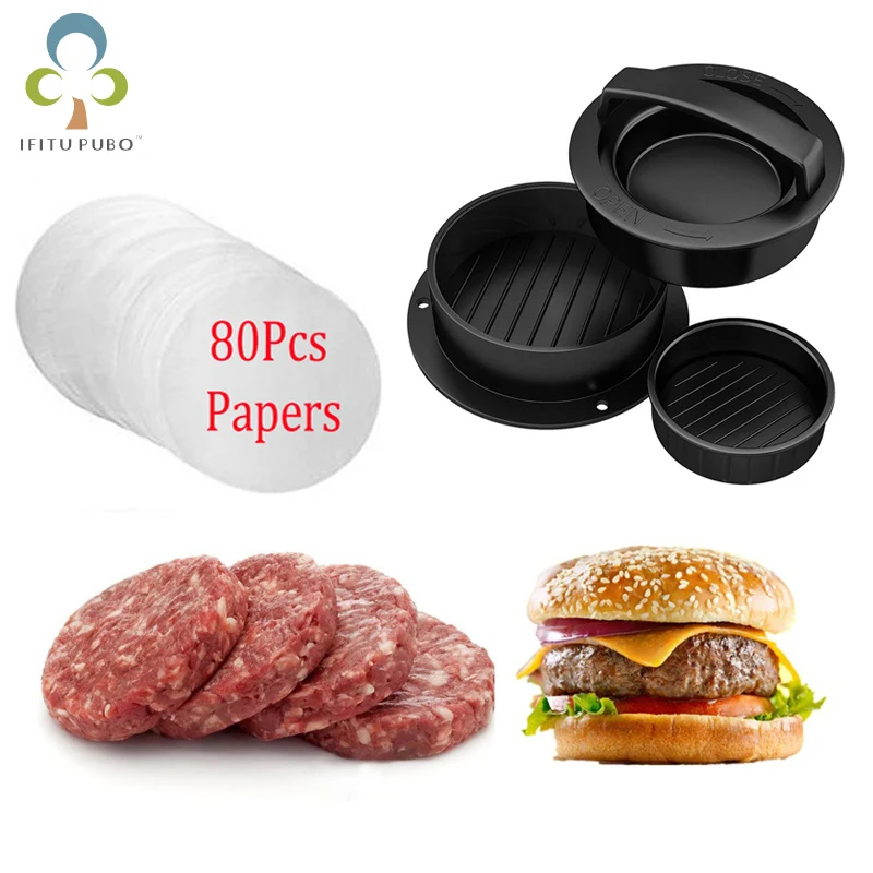 

1 Set Non-Stick Chef Cutlets Hamburger Forms Press For Cutletses Burger Maker Mould Meat Beef Grill Press Cutlets Meat Tools ZXH