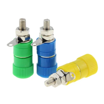 

10PCS Terminal Blocks JS-910B JS-919 4mm Amplifier Terminal Connector Binding Post Banana Plug Jack Mount