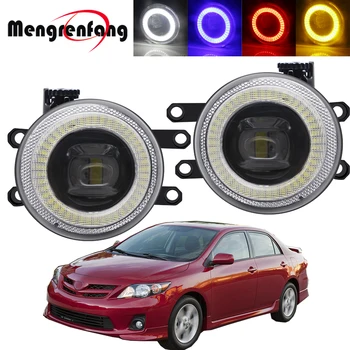 

2in1 Car Passenger + Driver LED Fog Light Assembly Angel Eye Daytime Running Lamp 30W 8000LM 12V For Toyota Corolla 2007-2015