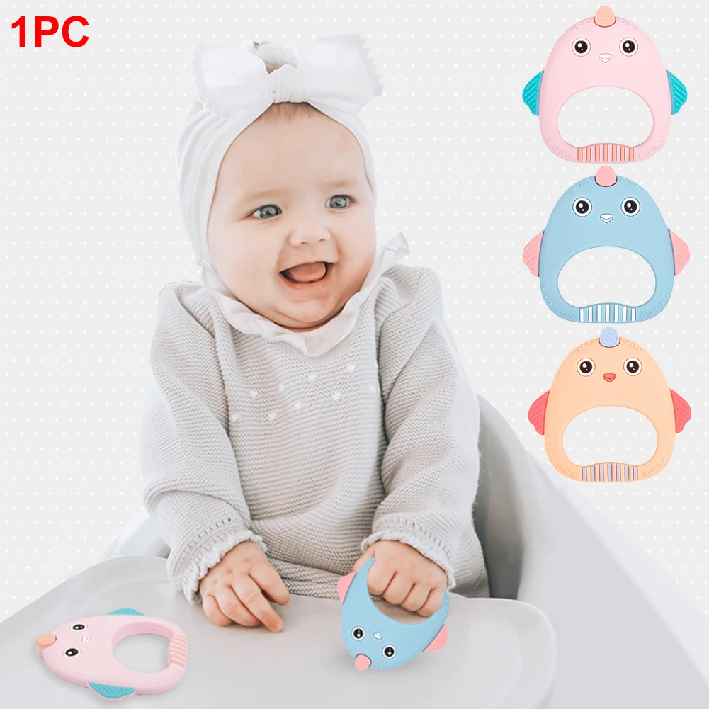 Silicone Training Toothbrush Infant Chicken Shape Baby Teether Food Grade Nursing Gift Cartoon Safe Toddler Chew Toys DIY