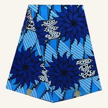 Африканский материал 6 ярдов африканская одежда восковая ткань Африканская набивная хлопок настоящая мягкая восковая ткань 008