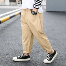 Г. Новые Осенние товары в Корейском стиле; брюки для мальчиков; Детские обтягивающие хлопковые брюки; модная детская одежда