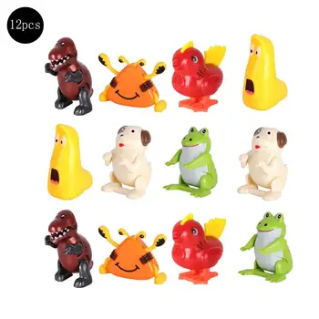 

Children Classic Cartoon Animal Toy Random Color 12 Pcs Cartoon Winding Clockwork Toy Children Educational Toy Gift