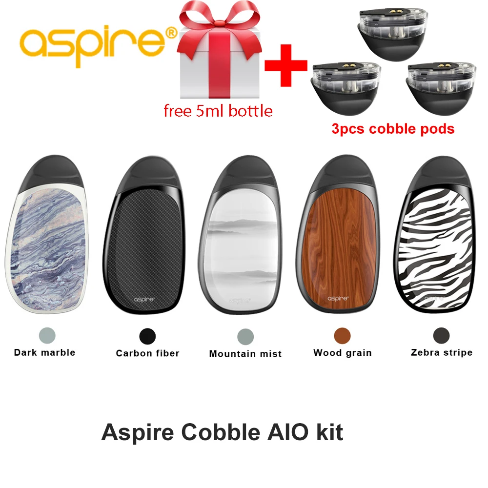 Бесплатный подарок оригинальный комплект Aspire cobble с 3 стручками aspire aio vape pod