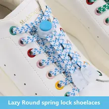 

2022New Multicolor Elastic Laces Sneakers Children Flat Rubber Band Shoelace Spring Lock Shoe Accessories Shoelaces Without Ties