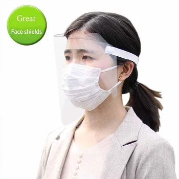 

10Pcs Kitchen Oil Splash Protective Mask Lady Cooking Anti-Smoke Masks Plastic Transparent Protect Shield Screen