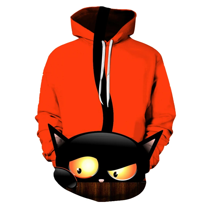 autumn new men women hoodies cute pet cat 3D digital print pullovers mens casual street long sleeves sweatshirts Asian size