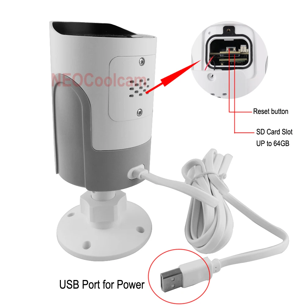 Беспроводная USB Wi-Fi камера 2MP 1080P CCTV камера безопасности наружного внутреннего ночного видения двухсторонний аудио детектор движения Smart Life APP