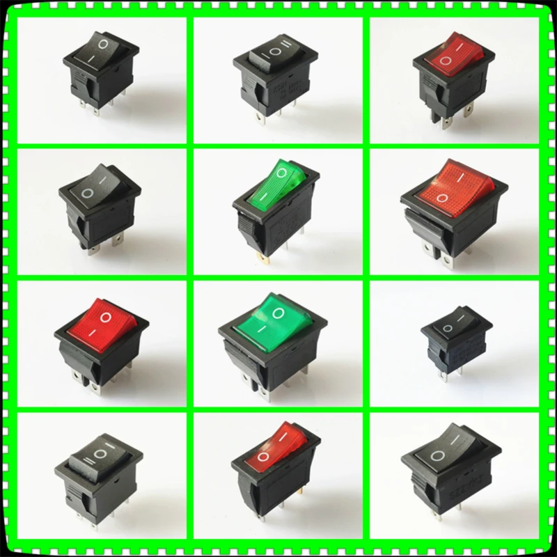 SPST-interruptor basculante cuadrado KCD de 3 pines y 6 pines, CC, CA de 16A/250V, interruptor de plástico para salpicadero de coche, envío directo a pérdida