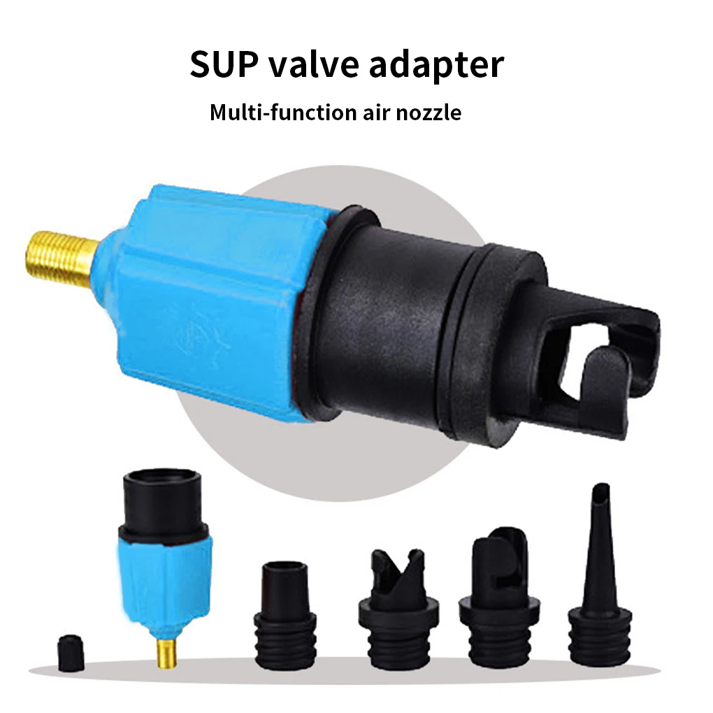 Portable Air Valve Adaptor Wear-resistant Rowing Boat Air Valve Adaptor Nylon Kayak Inflatable Pump Adapter for SUP Board seahi brand child kayak paddle nylon glass fiber paddle glass fiber rod kayak surfboard accessories rowing tool child boat oars