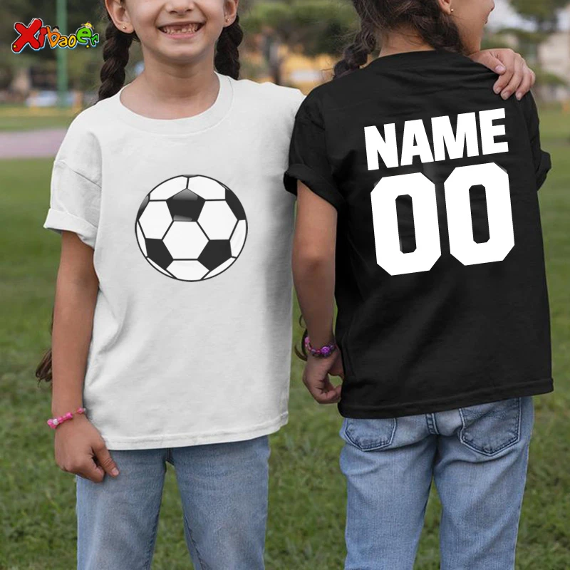 Camiseta de fútbol para niños y niñas, camiseta de cumpleaños personalizada con ropa de para niños, Tops para bebés, 2021| Camisetas| - AliExpress