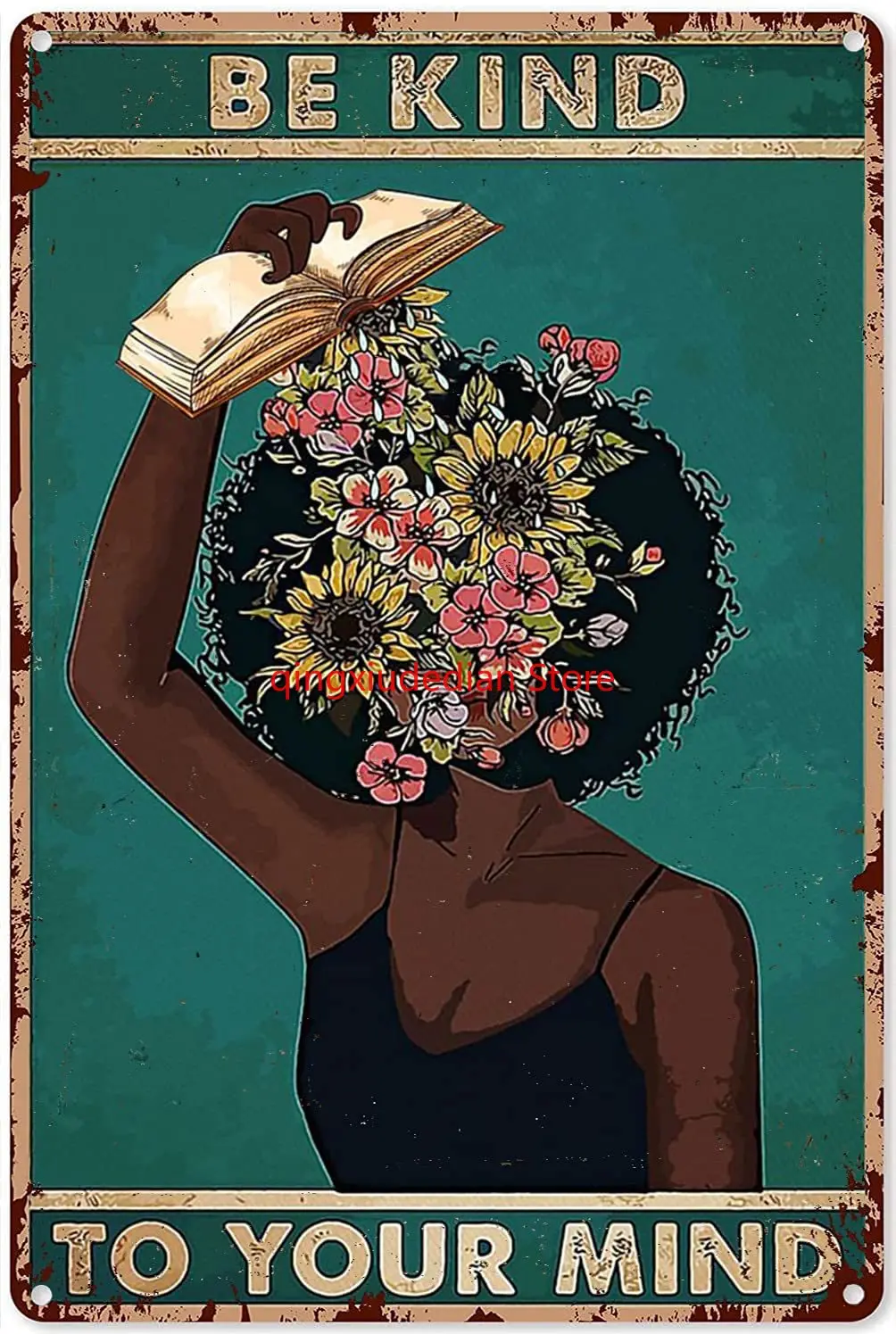 

Retro Metal Signs for Couples Be Kind to Your Mind Tin Sign Vintage Chic Art Metal Poster Sign Decoration Home Kitchen Cafe