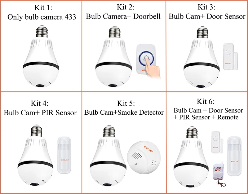 bulb camera 7kits
