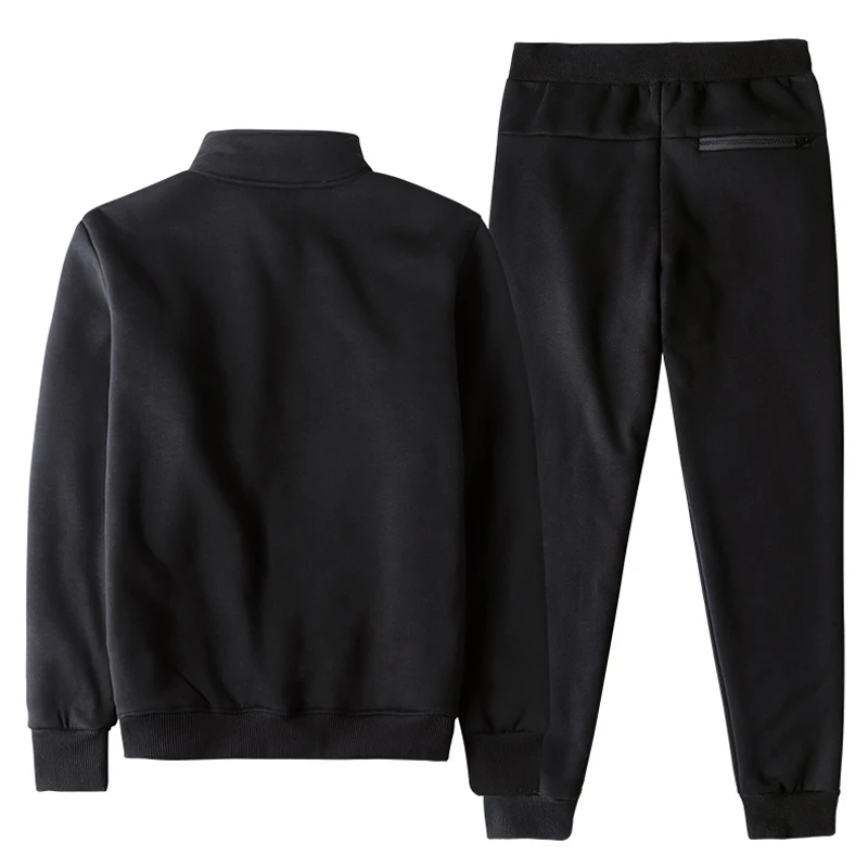 Plus Size Sport Suit Men Winter Thicken Sportswear Warm Gym Sportsuit 7XL 8XL Loose Mens Clothing Knitting Cashmere Jogging Sets