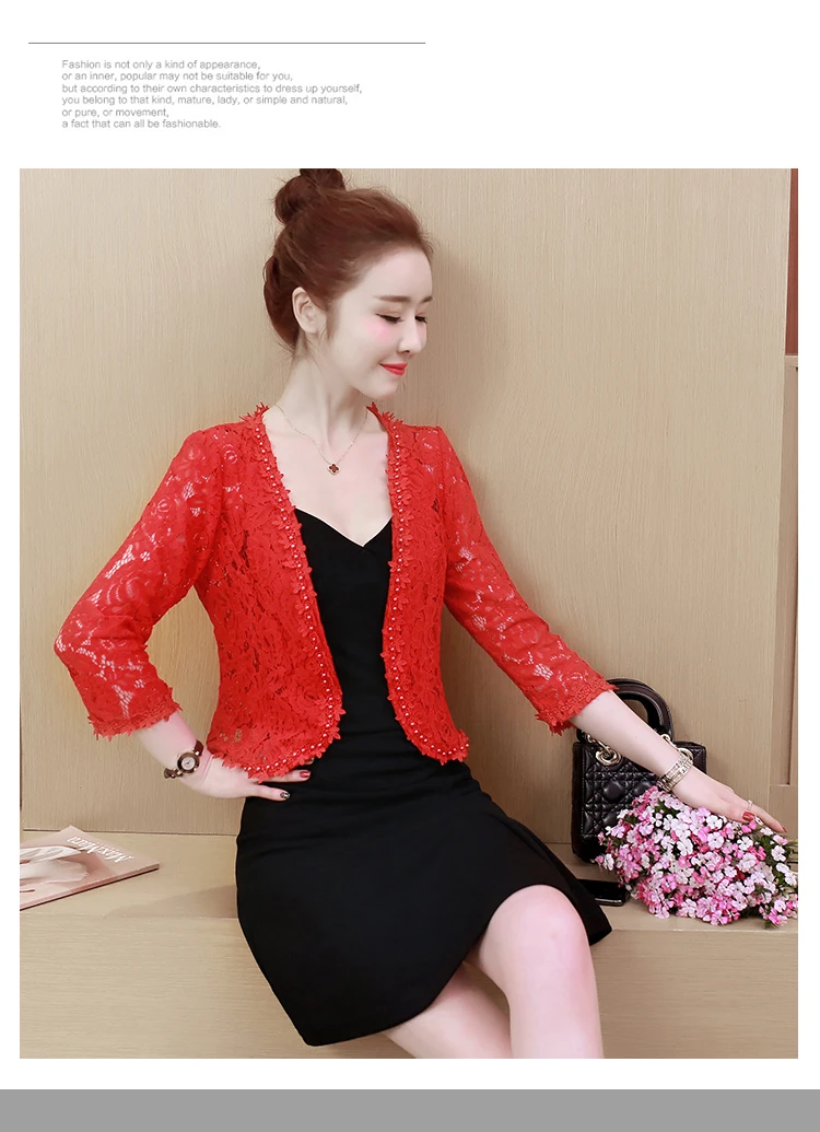 Пальто и куртки для женщин chaquetas mujer размера плюс, куртка для женщин, пальто-кардиган, Женская белая кружевная куртка с бисером B240