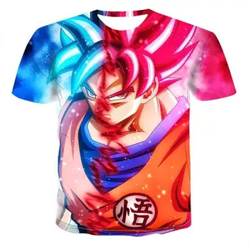

T -Shirt Dragon Ball Z Super Saiyan Goku Summer Short Sleeve 3d T -Shirt Tops Men And Women Casual beach Fashion T -Shirt