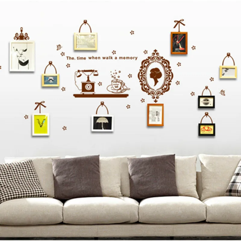 Photo Wall Combo Sticker with Flower Photo Frame Memory Wall Stickers Living Room Bedroom Wall Decals Home Decor Poster Y6033 Photo Wall Combo Sticker with Flower Photo Frame Memory Wall Stickers Living Room Bedroom Wall Decals Home Decor Poster Y6033