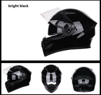 

Unisex Dot Motorcycle off-road helmet double lens anti-fog full helmet Outdoor racing helmet four seasons windproof 4 colors