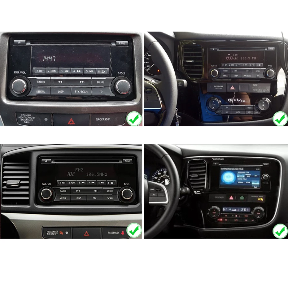 Sale 2 Din Android 9.0 4G+64G 8 core car dvd radio video gps audio for Mitsubishi outlander lancer asx 2012 2013 2014 obd2 DSP ips fm 4