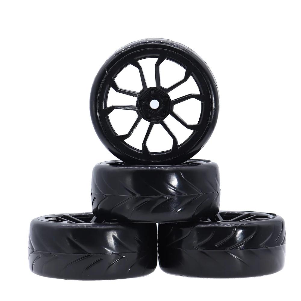 

4pcs 1/10 Scale Soft Drift Tires With Sponge Liner For 1:10 Traxxas HSP Tamiya HPI RC On Road Drift Model Car Tires Wheels Rims