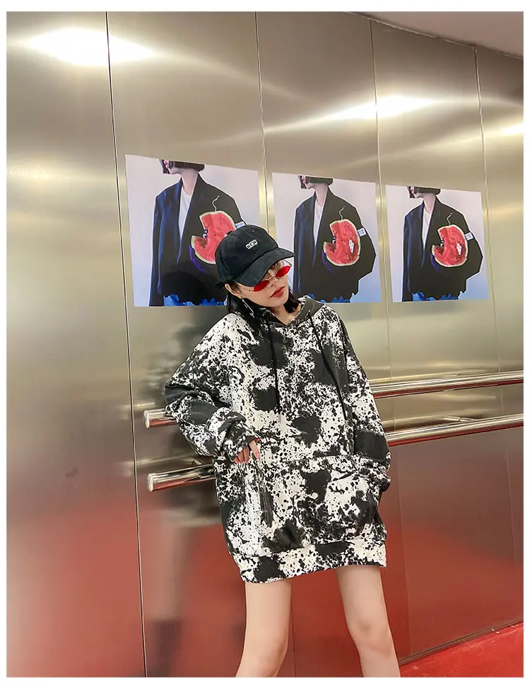 XITAO Harajuku, толстовка размера плюс, модная уличная одежда, толстовки, Женская трендовая одежда, весна, новые свободные топы DMY2651