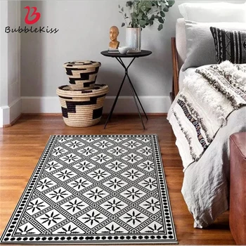

Bubble Kiss Area Rug for Living Room Simple Black and White Geometric Pattern Carpet Christmas Rug Floor Mat Living Room Rugs