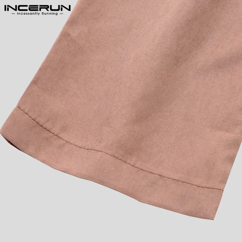 INCERUN jubba tobe мужские однотонные с длинным рукавом и v-образным вырезом, Саудовская Аравия, Исламская одежда, Ближний Восток, абайя, мужские