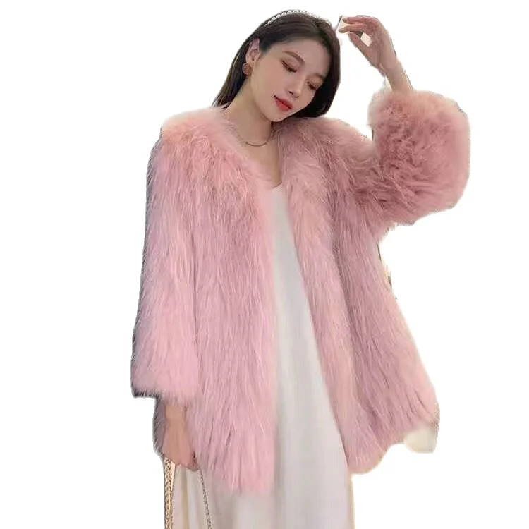 Rejsende Konsekvenser indre Colorful Warm Faux Women Fur Coat Plus Size Black White Pink Plush Coat  Female Jacket Fur Autumn Winter Shaggy Outerwear - Fur & Faux Fur -  AliExpress