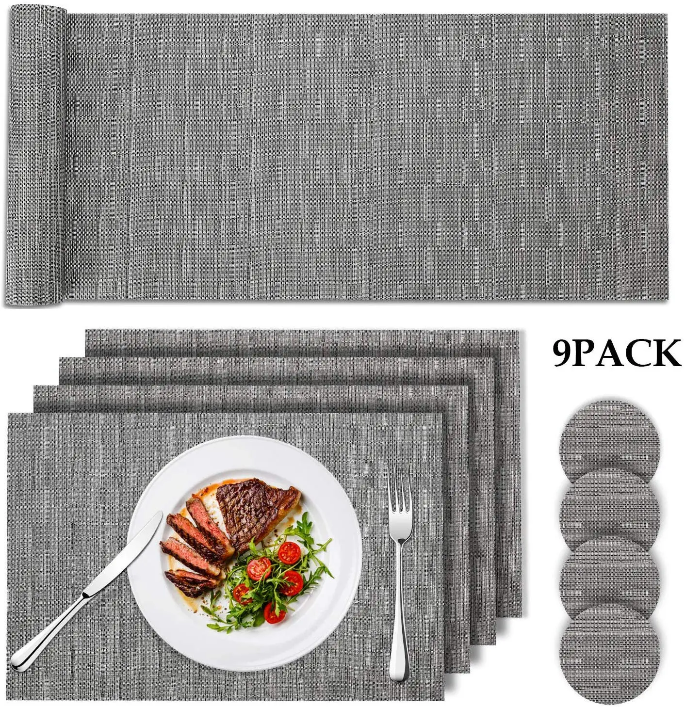 metable Table Mats Set with 4Placemats 4Coasters 1Long Resistant Anti Slip Table Place Mats and Coaster Sets for Home Restaurant metable Table Mats Set with 4Placemats 4Coasters 1Long Resistant Anti Slip Table Place Mats and Coaster Sets for Home Restaurant