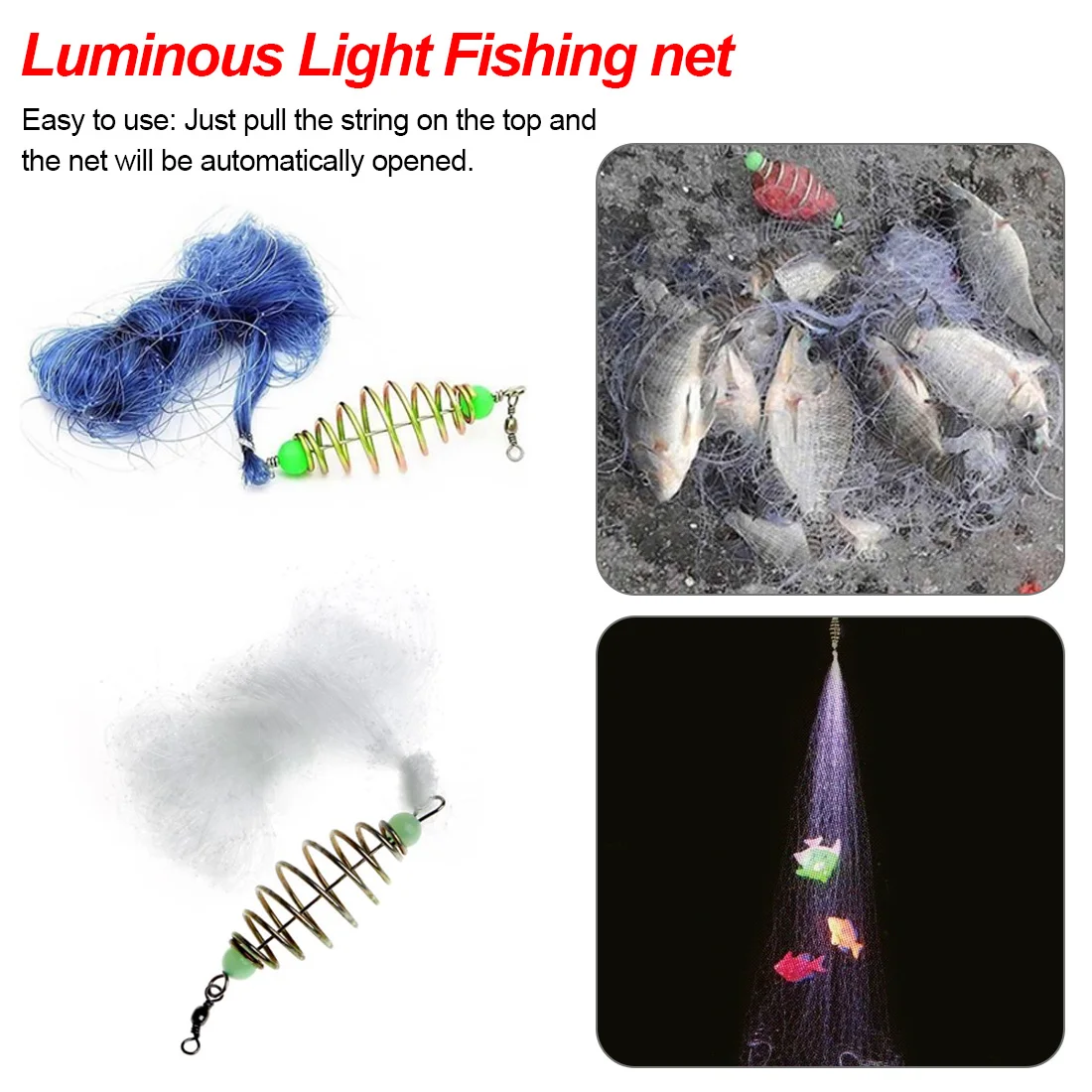 

1pcs Fishing net Bundle Explosion Hook Bomb Fishing Net Hook net sticky Fish Net Fish cage net Fishing Gear Cage High Quality