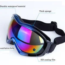 Ветрозащитные снежные виды спорта сноуборд с анти-туман Одиночная линза Лыжная маска очки Лыжный Спорт Мужчины Женщины Снег Сноуборд очки