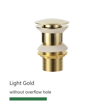 ห้องน้ําอ่างล้างหน้า Pop Up ท่อระบายน้ําเสียห้องน้ําก๊อกน้ําอุปกรณ์เสริมทองเหลือง Matt สีดํา/Chrome/Rose Gold/Brushed Gold 14