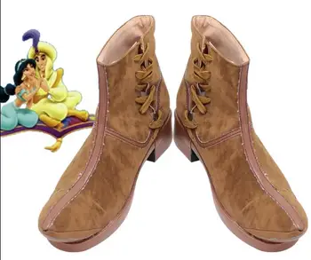 

New Movie Aladdin Cosplay Shoes Boots Aladdin Prince Halloween Carnival Cosplay Costume Accessories