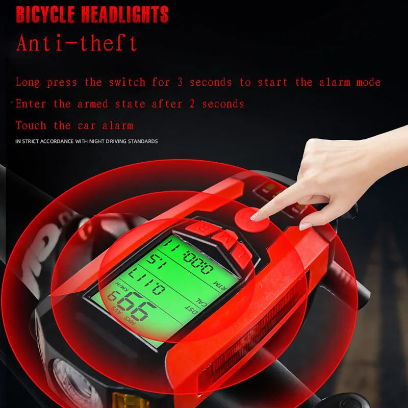 3 in 1 USB rechargeable cycling flashlight with multiple functions13