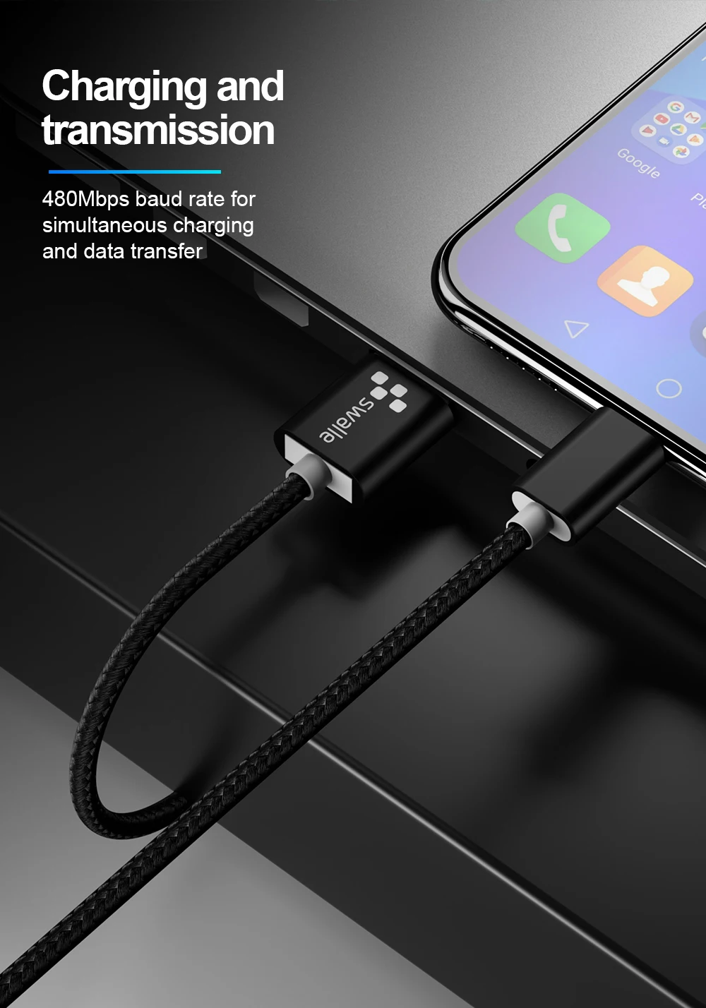 Swalle micro usb телефонный кабель для мобильных сотовые телефоны, планшеты кабель usb C кабель для зарядки type C кабель передачи данных usb кабель